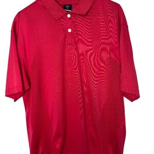 NIKE fit dry Men’s Red Performance Polo Shirt Short Sleeve Athletic Golf Size L